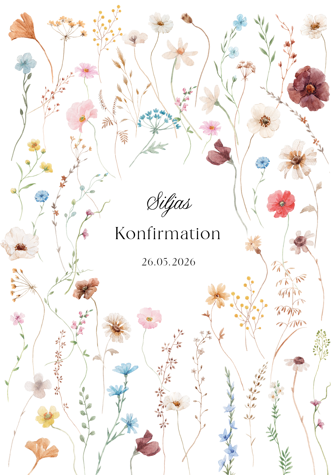 Invitationer - Siljas Konfirmation